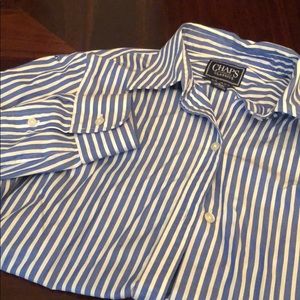 Women’s stripped long sleeve button up